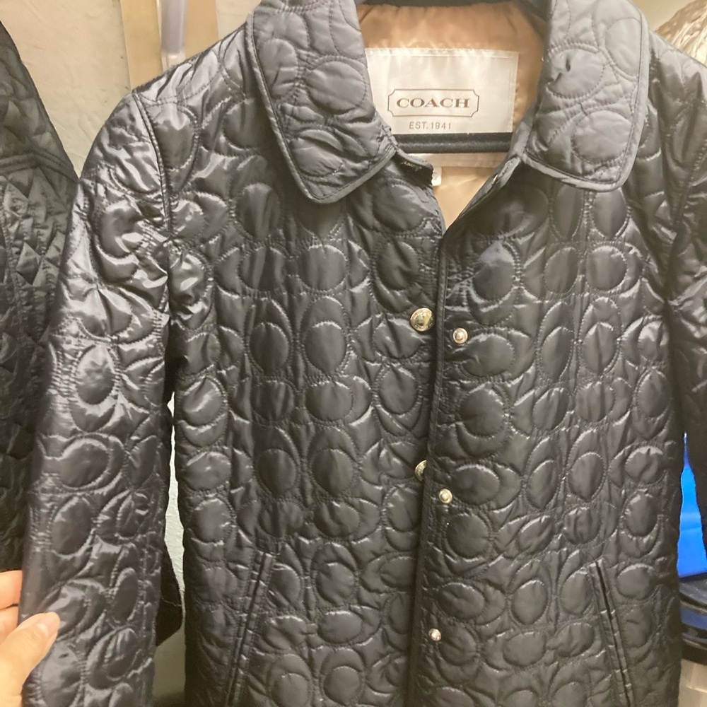 Coach Black Quilted Jacket for Women